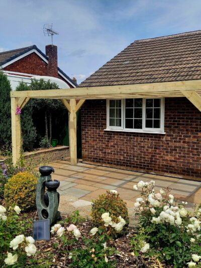 Chunky Wooden Pergola