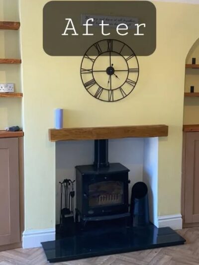 Rustic Shelving and handmade built in cupboards